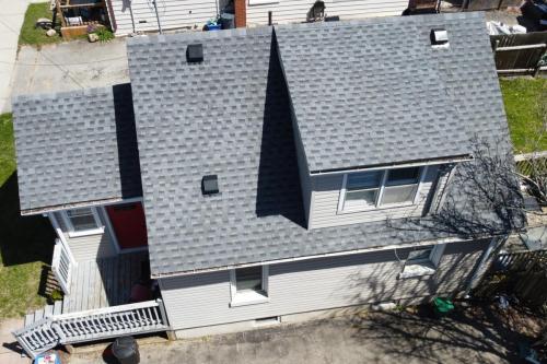 Roof replacement with GAF Timberline HDZ Pewter Gray in Brantford