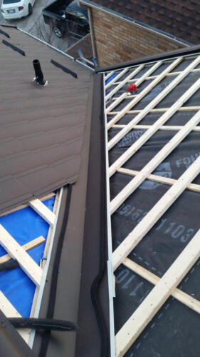 Wood Strapping Metal Roof Installation 
